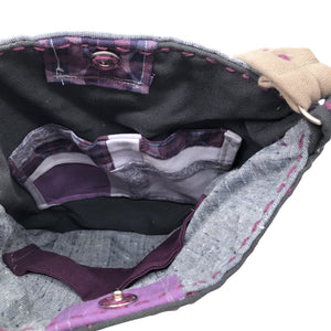 Unisex Handmade - Shoulder bag, size Midi - Gray (2)