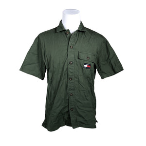 Unisex Tommy Jeans (Tommy Hilfiger) - Collared shirt, size M - Green (1)