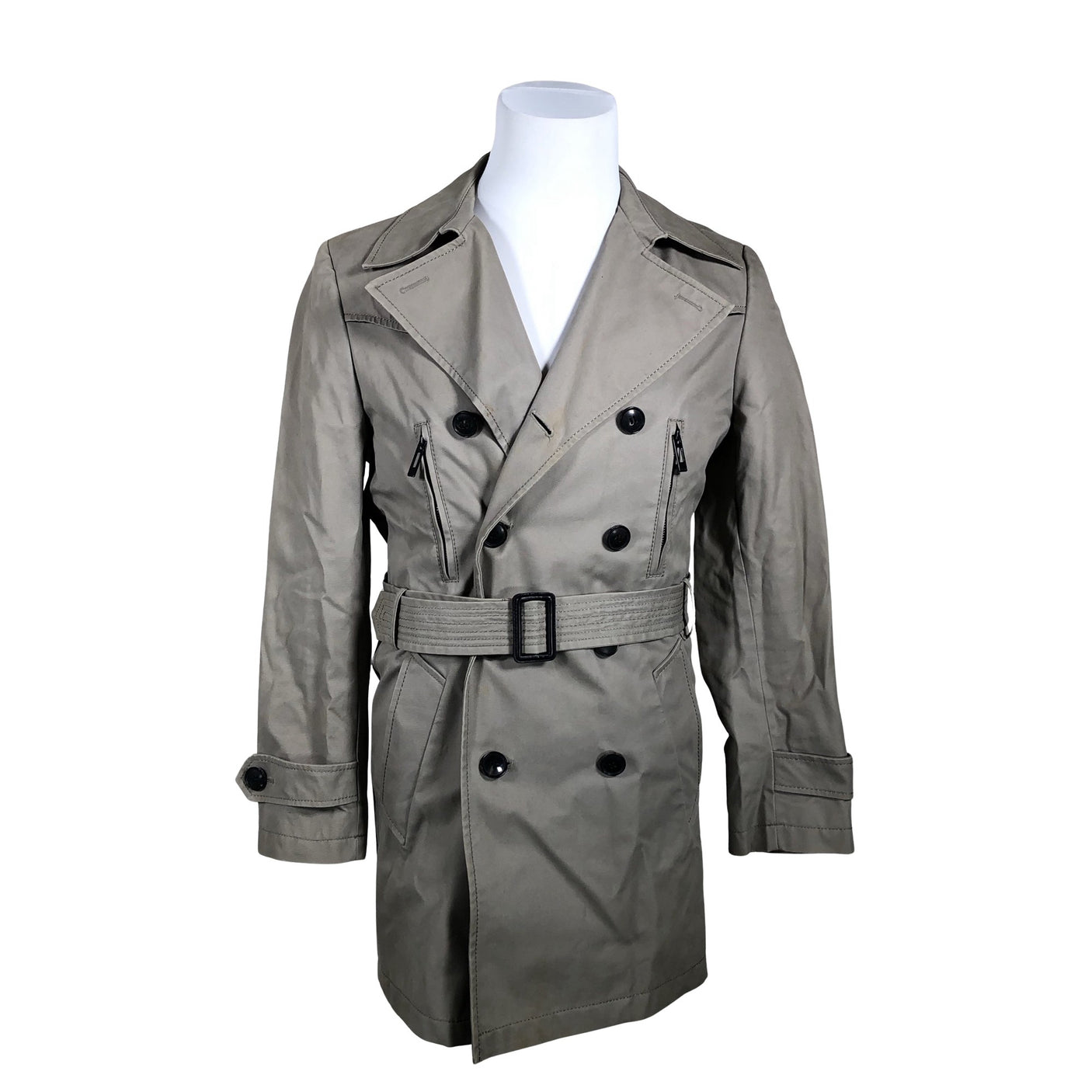 Unisex Selected - Trench coat, size S - Gray (1)