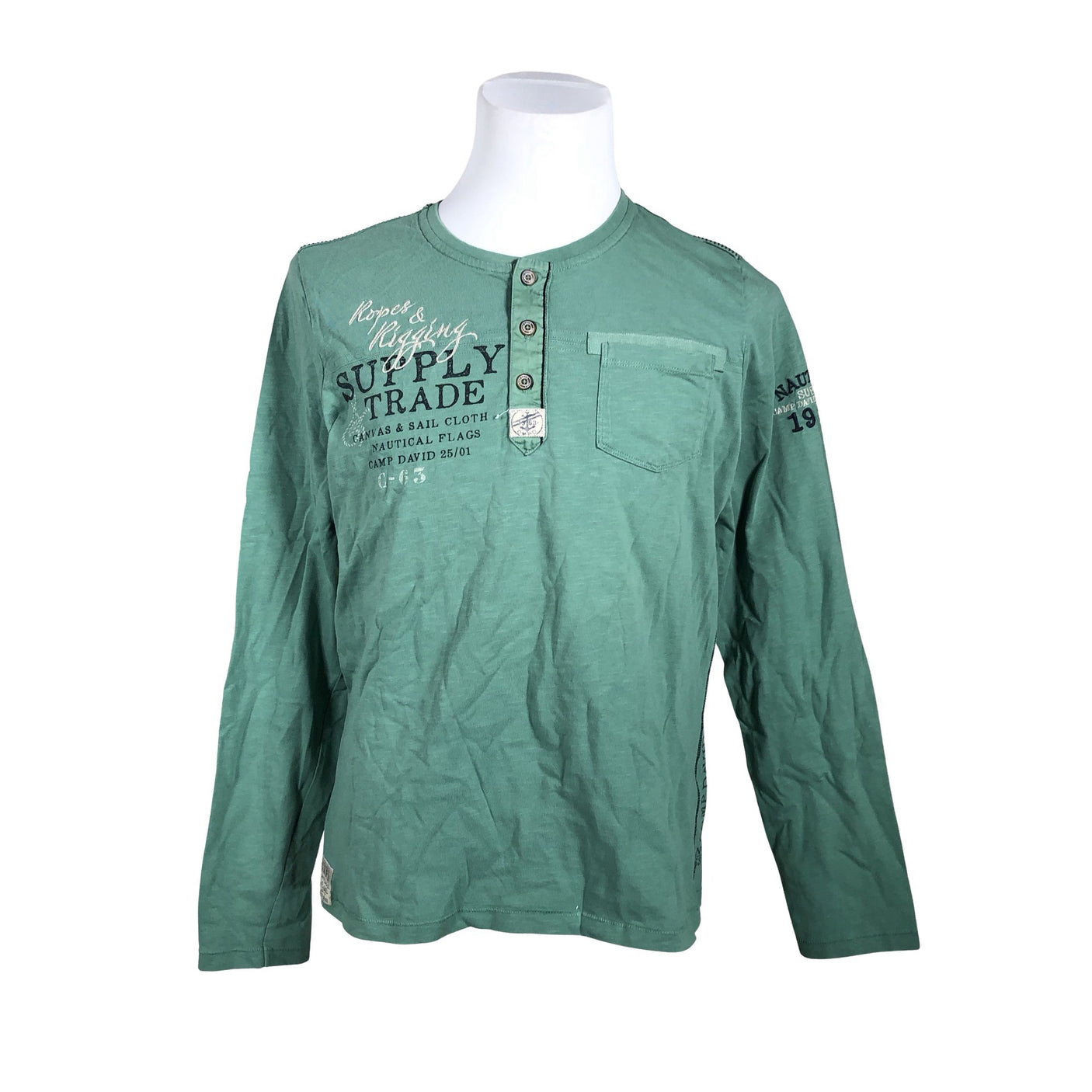 Unisex Camp David - Tricot shirt, size M - Green (1)