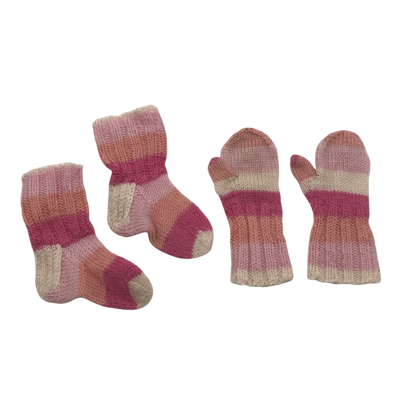 Unisex Handmade - Wool socks, size 22 - Light pink (1)