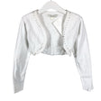 Unisex Mingnelin - Knit bolero jacket, size 134 - 140 - White ()