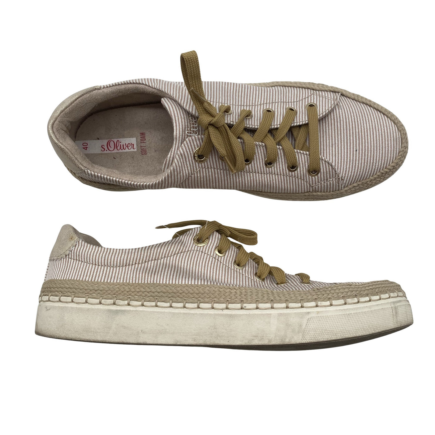 Unisex s.Oliver - Casual sneakers, size 40 - Beige (1)