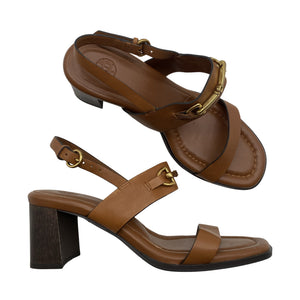 Unisex Massimo Dutti - Heeled sandals, size 38 - Brown (1)