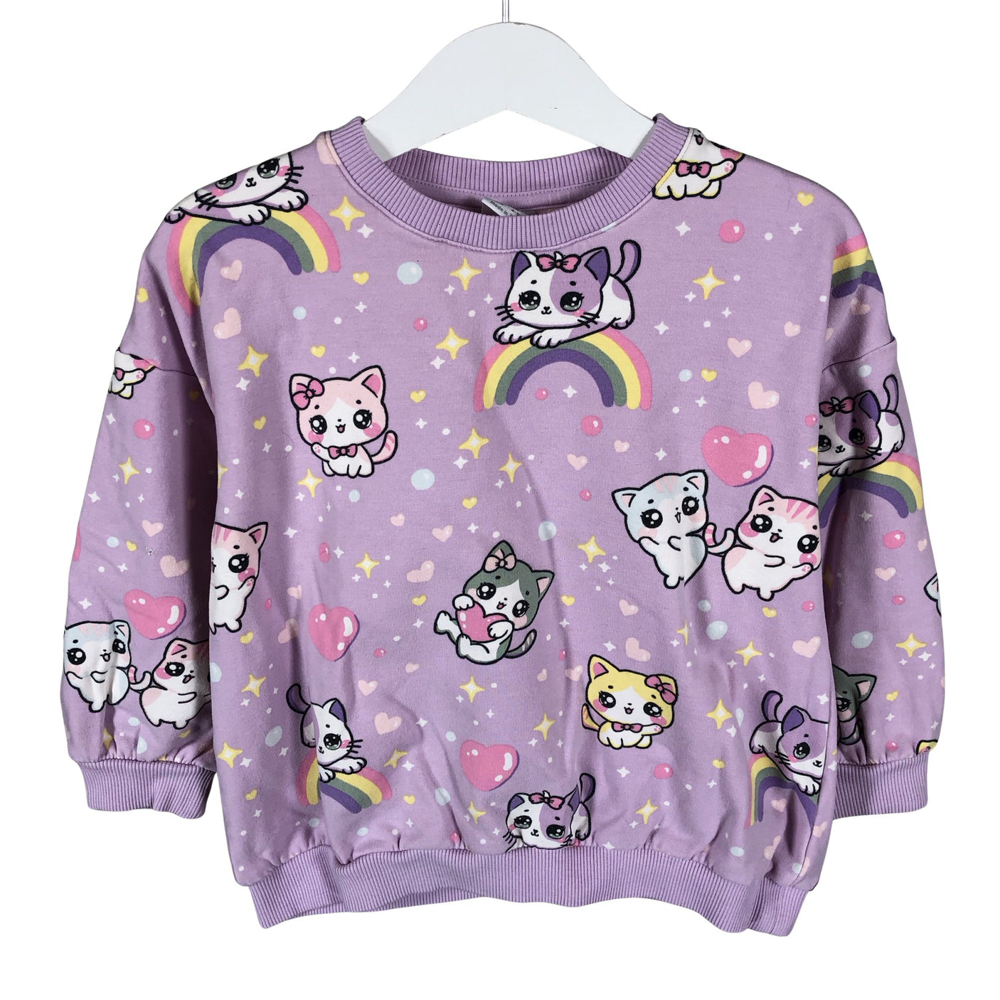 Unisex Lindex - Sweatshirt, size 104 - 110 - Violet (1)