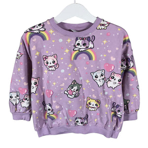 Unisex Lindex - Sweatshirt, size 104 - 110 - Violet (1)