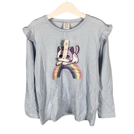 Unisex Lindex - Tricot shirt, size 122 - 128 - Light blue ()