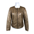 Unisex Gustav - Leather jacket, size 40 - Brown ()