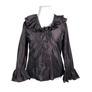 Unisex Tazzia - Party shirt, size 44 - Brown (1)
