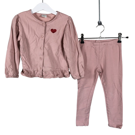 Unisex Lindex - Sweatshirt and pants set, size 98 - 104 - Light pink ()