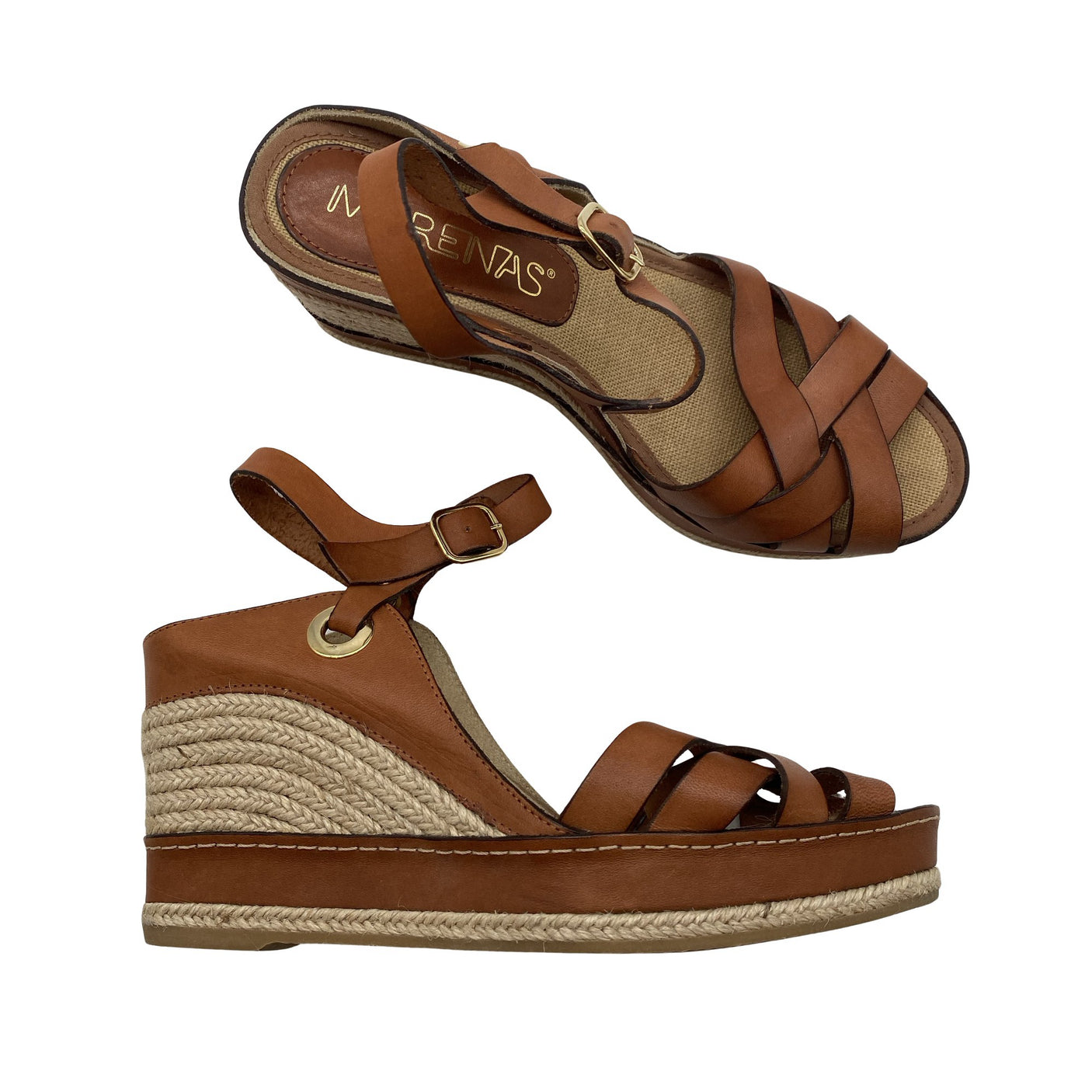 Unisex Marenas - Wedge sandals, size 39 - Brown (1)