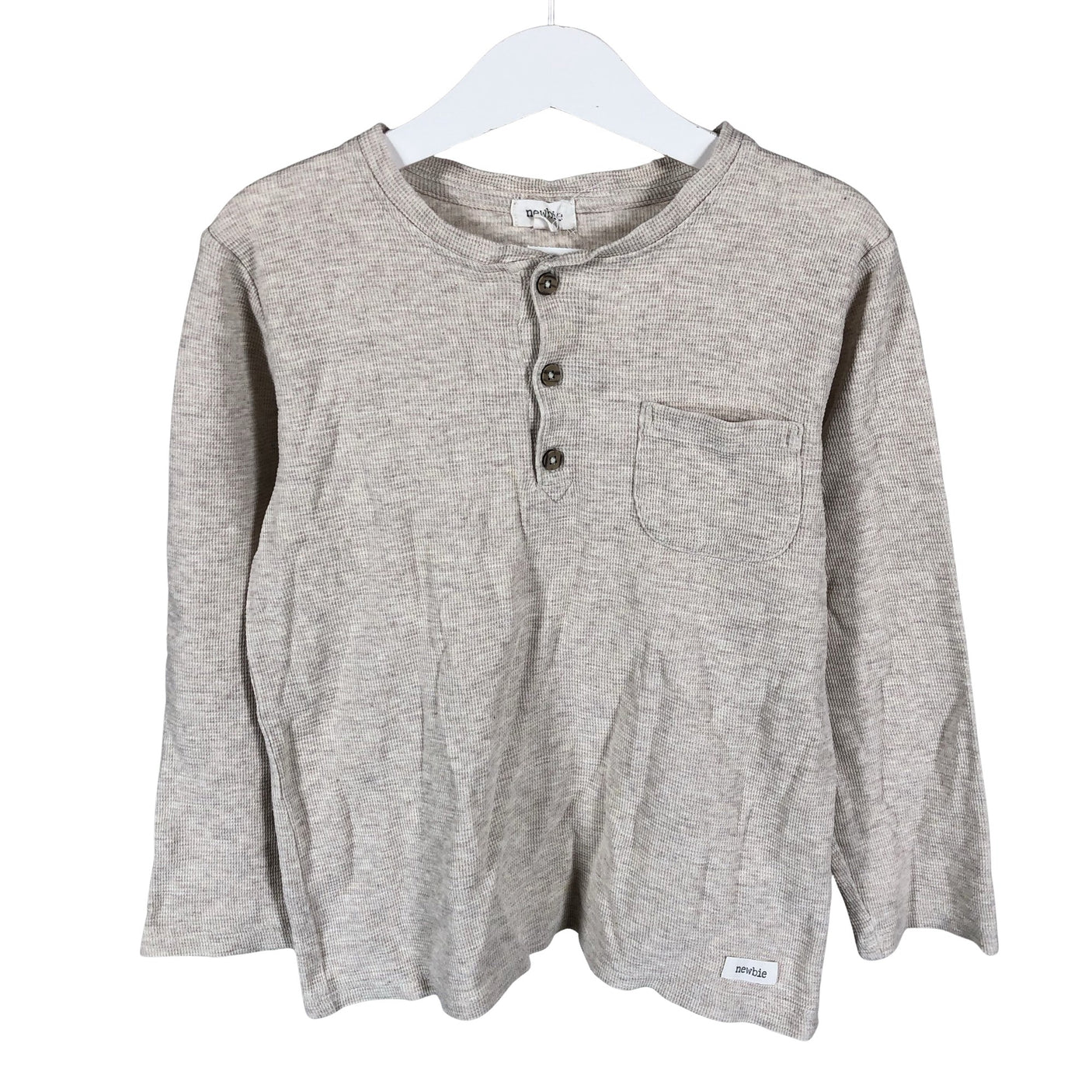 Unisex Newbie - Tricot shirt, size 122 - 128 - Beige (1)