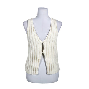 Unisex Samsoe&Samsoe - Knit vest, size 34 - Beige (1)