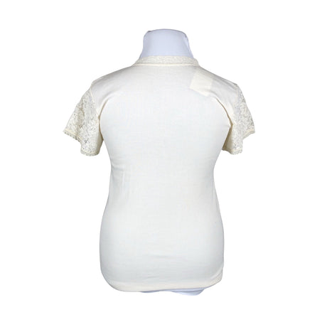 Unisex Tam Silk - Short-sleeved blouse, size 42 - Beige (2)