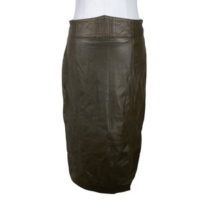 Unisex Gestuz - Leather skirt, size 38 - Brown (1)