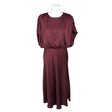 Unisex Joseph Ribkoff - Schiffon dress, size 38 - Wine red ()