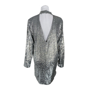 Unisex Samsoe&Samsoe - Party dress, size 40 - Silver (2)