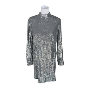 Unisex Samsoe&Samsoe - Party dress, size 40 - Silver (1)
