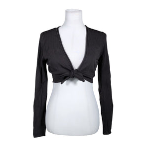 Unisex Bandolera - Knit bolero jacket, size 36 - Gray (1)
