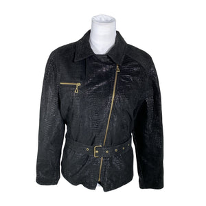 Unisex Big-L - Leather jacket, size 38 - Black (1)