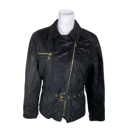 Unisex Big-L - Leather jacket, size 38 - Black ()