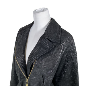 Unisex Big-L - Leather jacket, size 38 - Black (3)