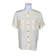 Unisex Stockmann Silk - Short-sleeved blouse, size 34 - Natural white ()