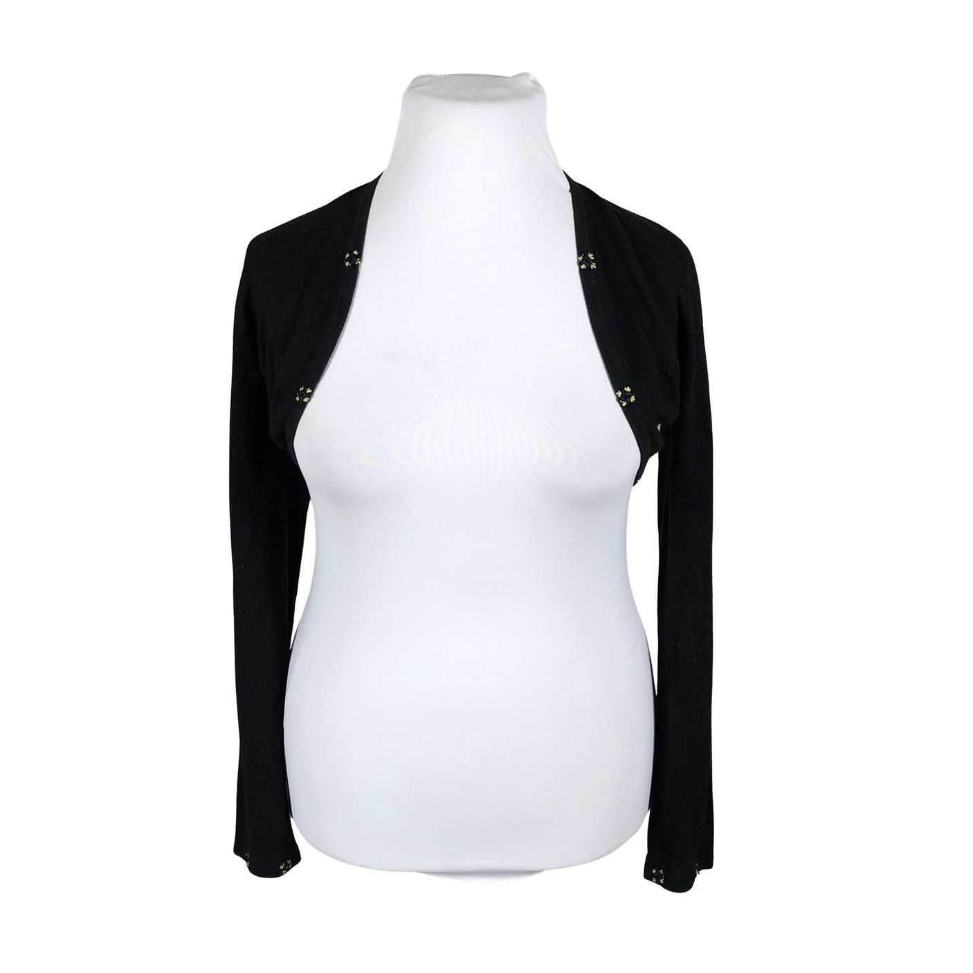 Unisex August Silk - Knit bolero jacket, size 42 - Black (1)