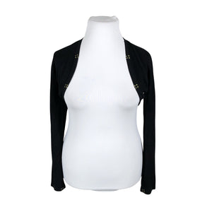 Unisex August Silk - Knit bolero jacket, size 42 - Black (1)