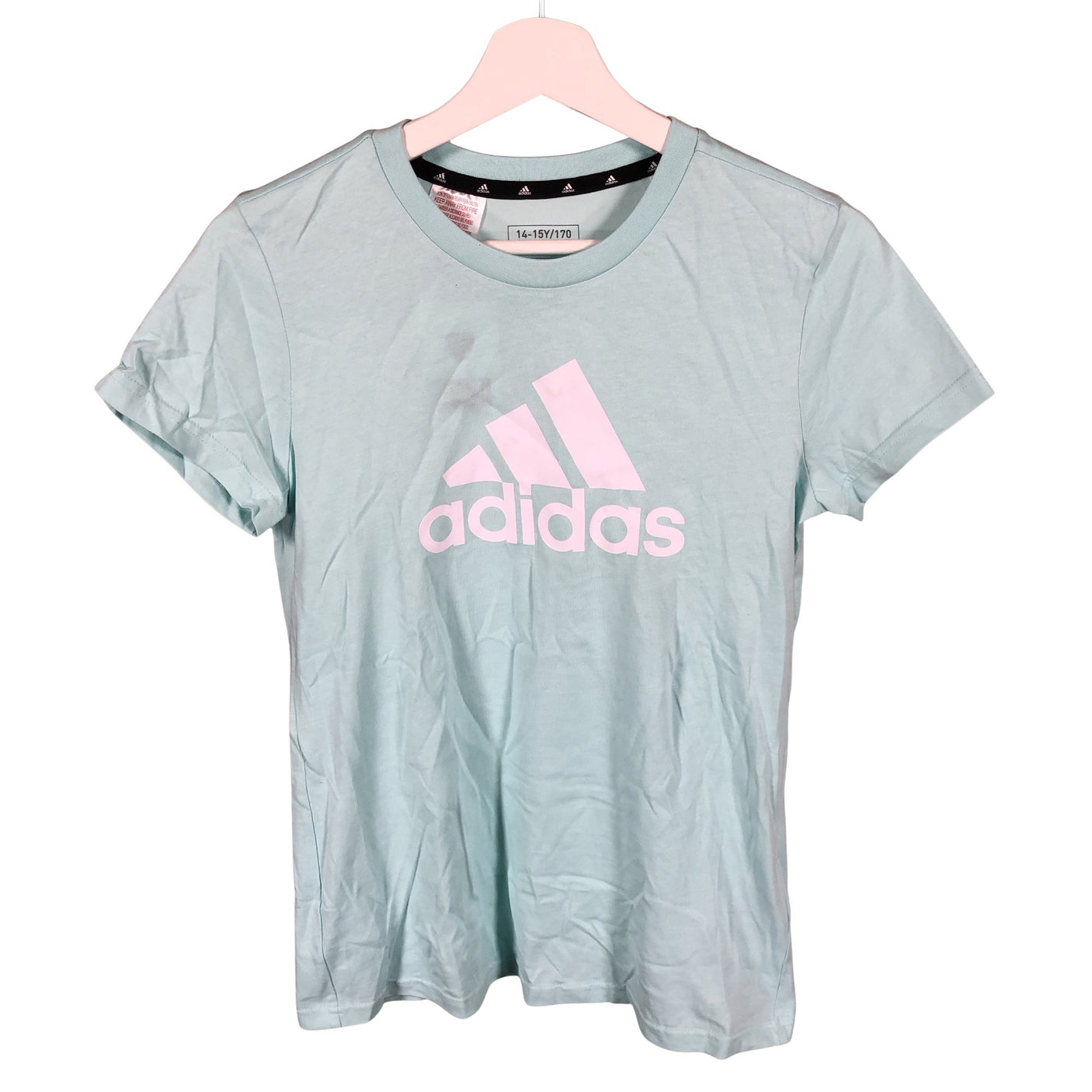 Unisex Adidas - T-shirt, size 164 - 170 - Light blue (1)