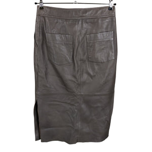 Unisex Second Female - Leather skirt, size 36 - Brown (2)