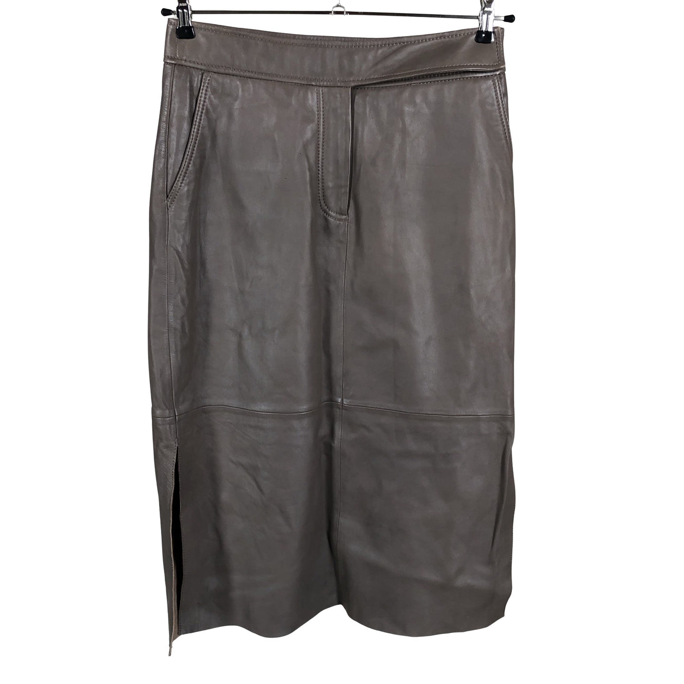 Unisex Second Female - Leather skirt, size 36 - Brown (1)