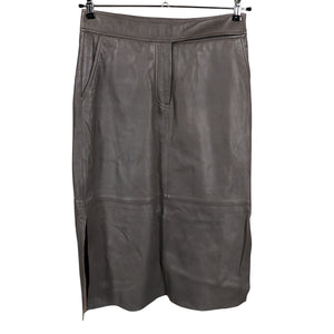 Unisex Second Female - Leather skirt, size 36 - Brown (1)
