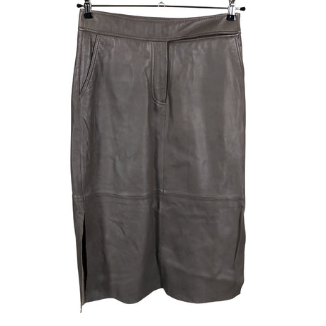 Unisex Second Female - Leather skirt, size 36 - Brown ()