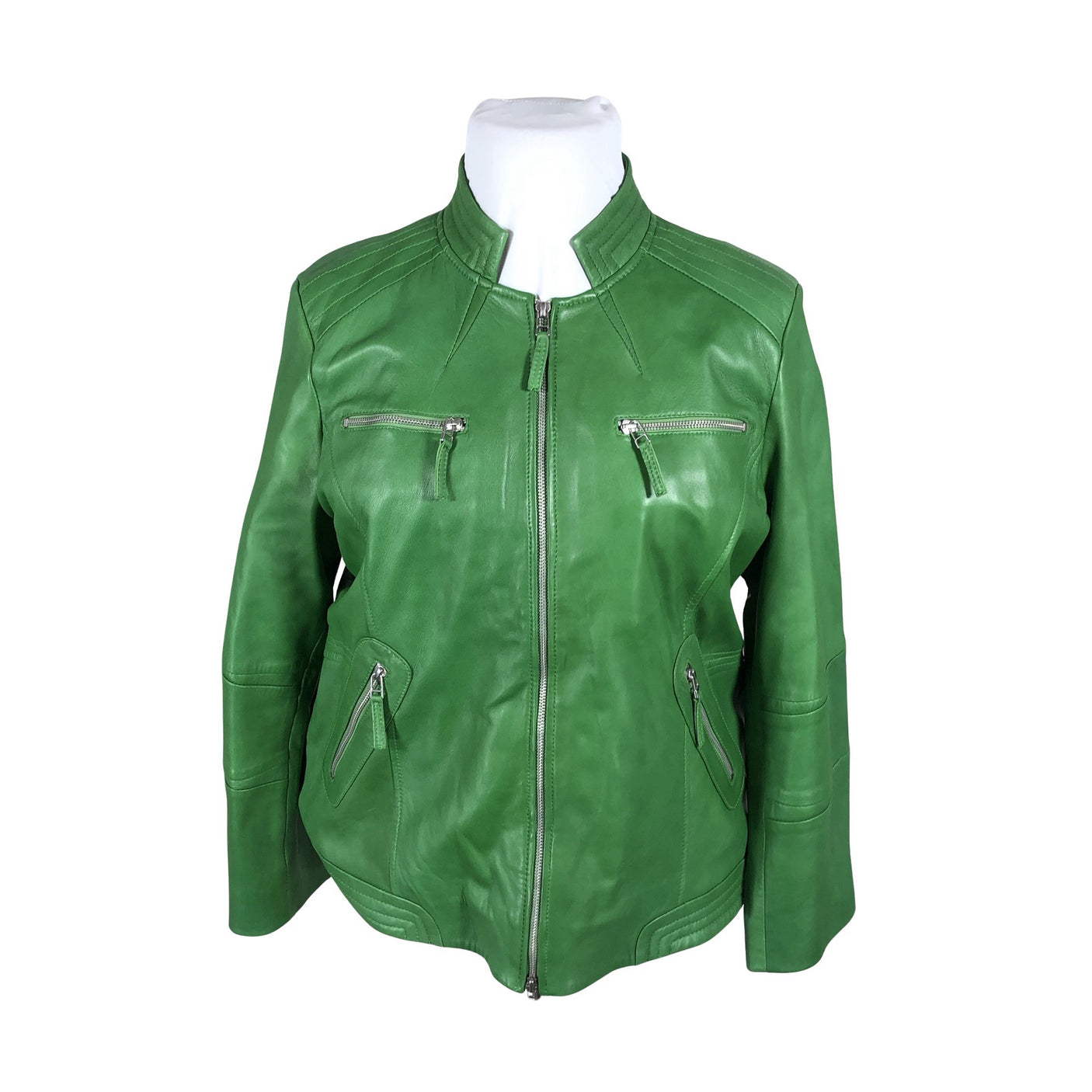Unisex Ajaton - Leather jacket, size 50 - Green (1)
