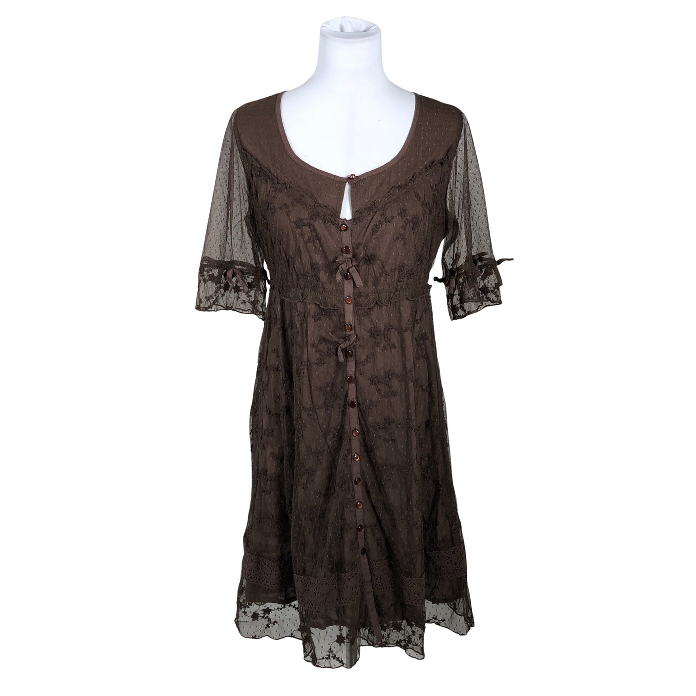 Unisex Cream - Dress, size 38 - Brown (1)