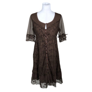 Unisex Cream - Dress, size 38 - Brown (1)