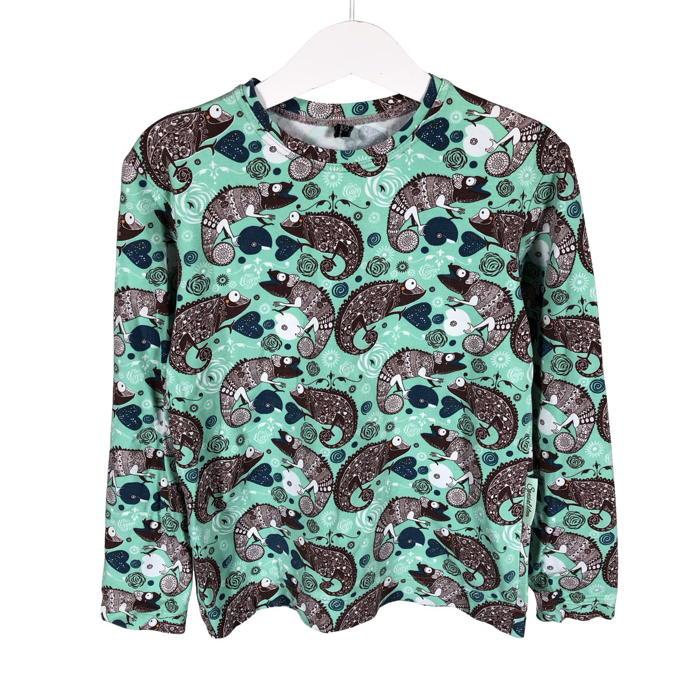 Unisex Handmade - Tricot shirt, size 116 - 122 - Turquoise (1)
