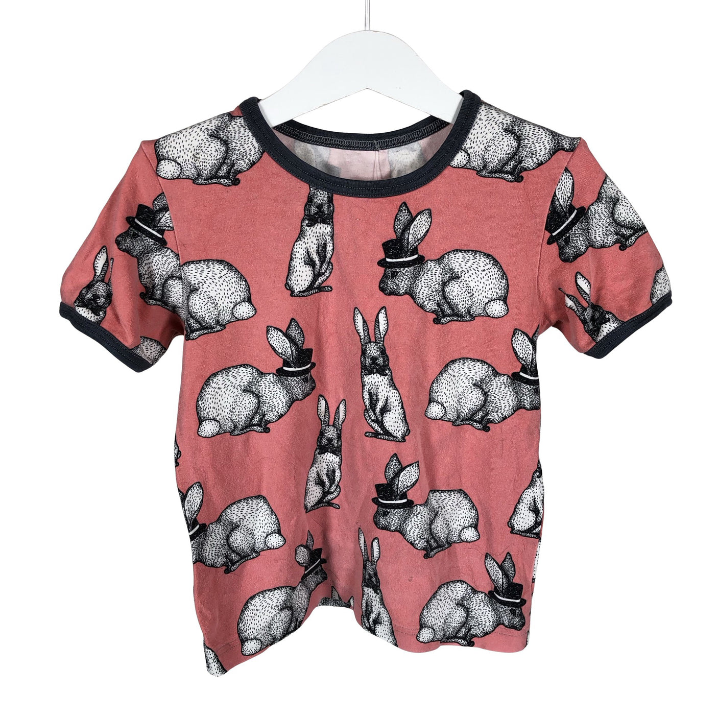 Unisex Handmade - T-shirt, size 104 - 110 - Light pink (1)