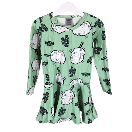 Unisex NOSH - Tricot dress, size 98 - 104 - Green ()
