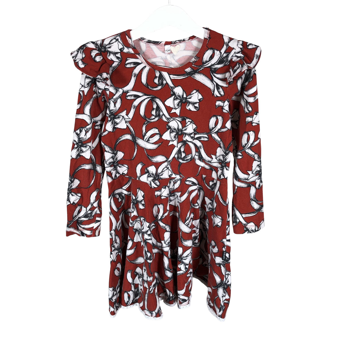 Unisex Handmade - Tricot dress, size 98 - 104 - Red (1)