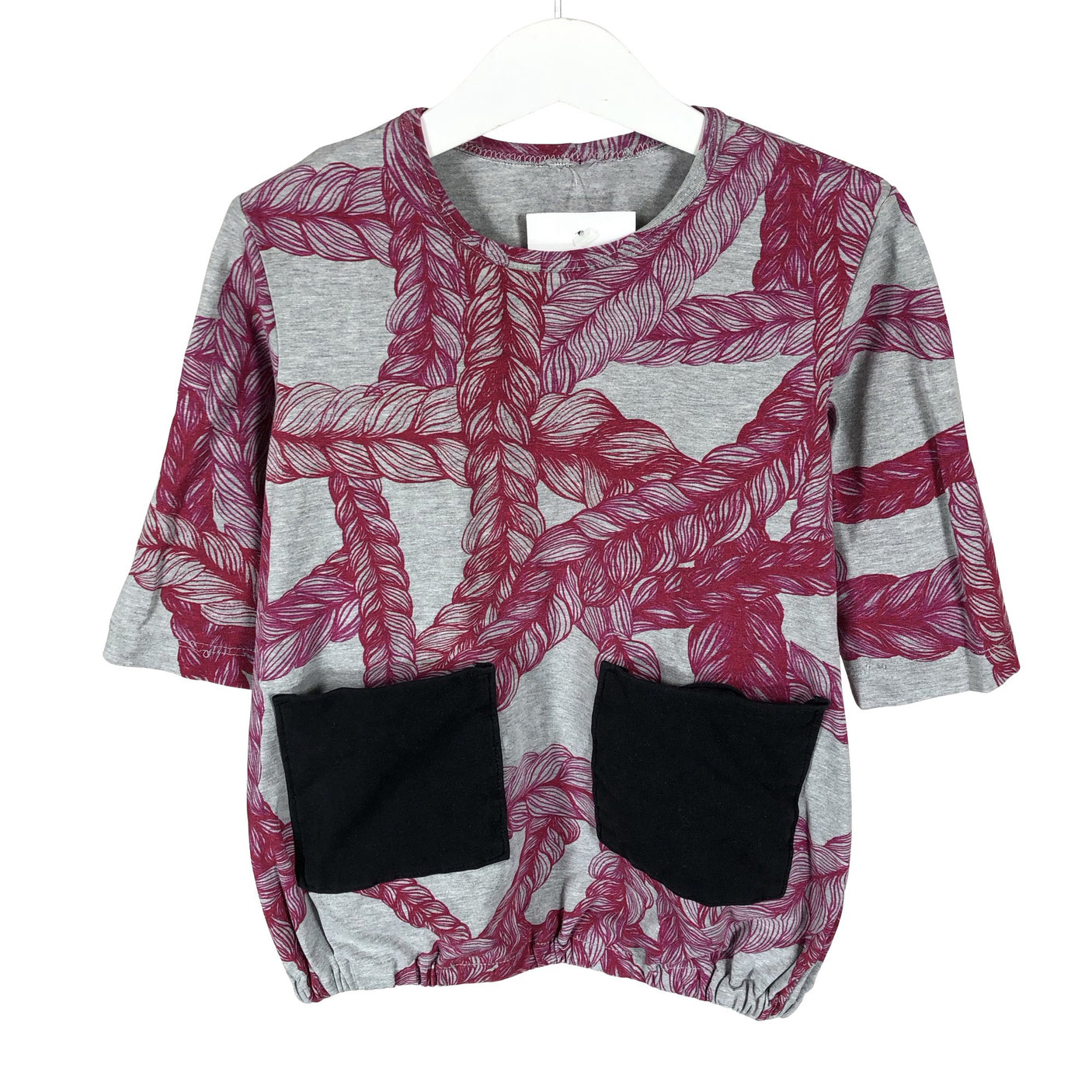 Unisex Handmade - Tricot shirt, size 104 - 110 - Gray (1)