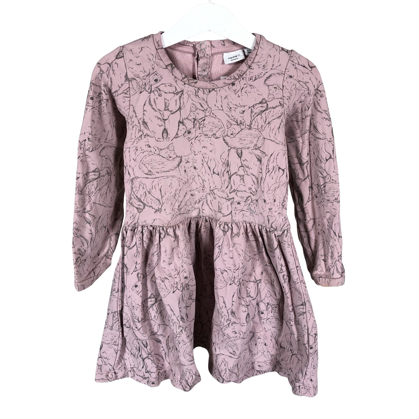 Unisex Name It - Sweatshirt dress, size 98 - 104 - Light pink (1)