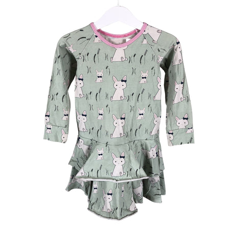 Unisex Handmade - Tricot dress, size 104 - 110 - Green ()