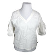 Unisex Nanso - Short-sleeved blouse, size 44 - White ()