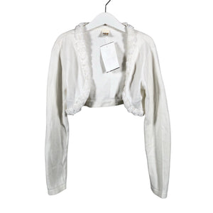 Unisex Kinderit - Knit bolero jacket, size 134 - 140 - White (1)