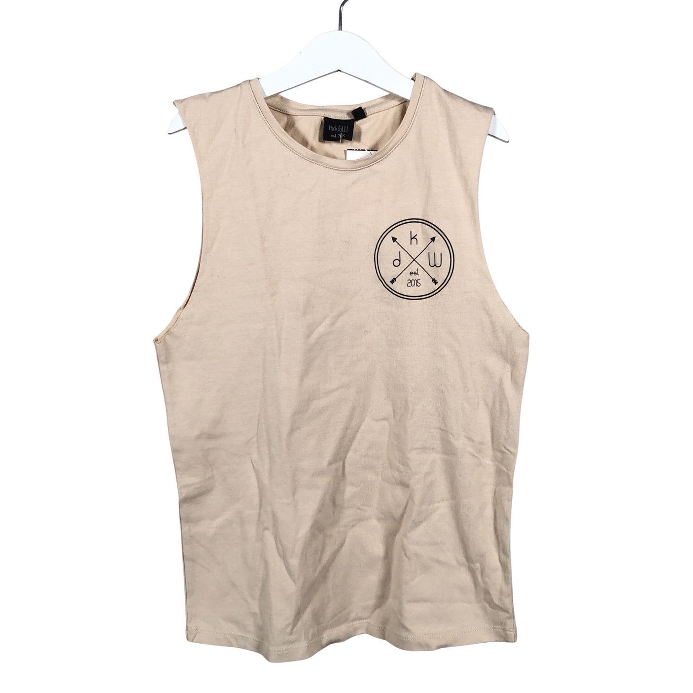 Unisex KiddoW - Tricot tank top, size 140 - 146 - Beige (1)