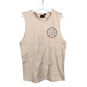 Unisex KiddoW - Tricot tank top, size 140 - 146 - Beige (1)