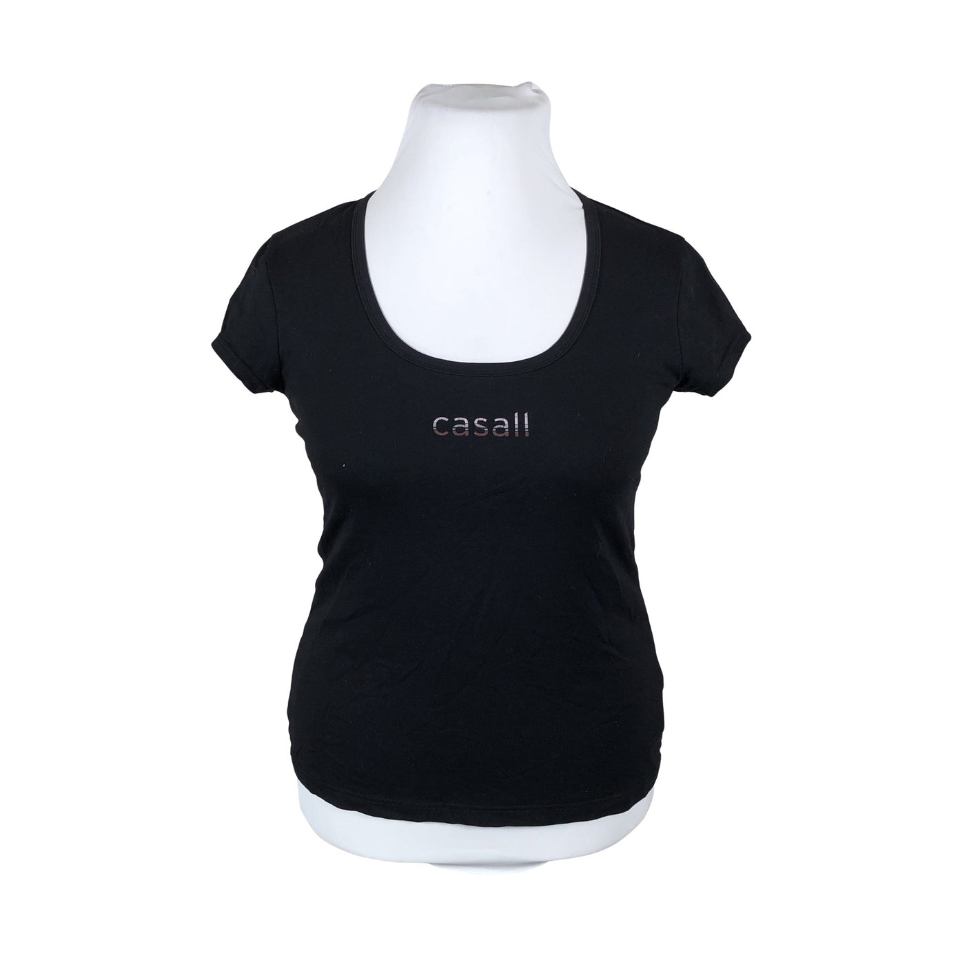 Unisex Casall - Sports shirt, short sleeve, size 44 - Black (1)