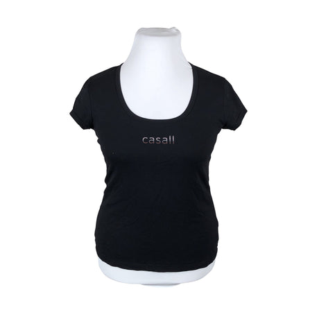 Unisex Casall - Sports shirt, short sleeve, size 44 - Black ()